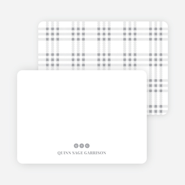 Notecards for the ‘Freshly Minted Monograms’ cards. - White