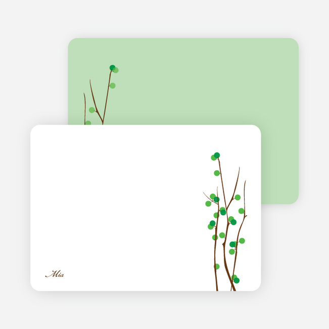 Stationery: ‘Holiday Berries’ cards. - Kelly Green