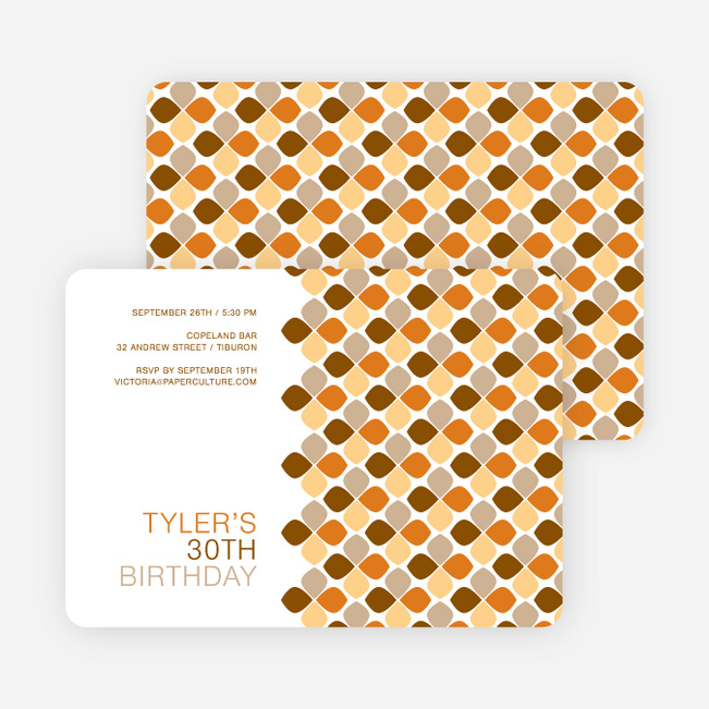 Moroccan Stained Glass Invitation - Mocha