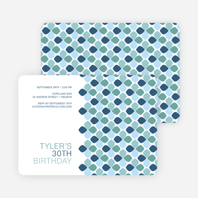 Moroccan Stained Glass Invitation - Turquoise