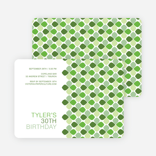 Moroccan Stained Glass Invitation - Happy Green