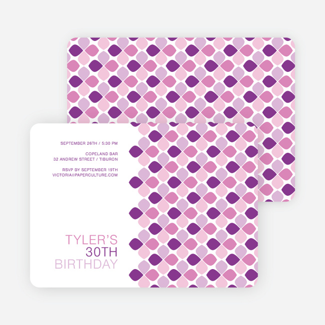 Moroccan Stained Glass Invitation - Royal Purple