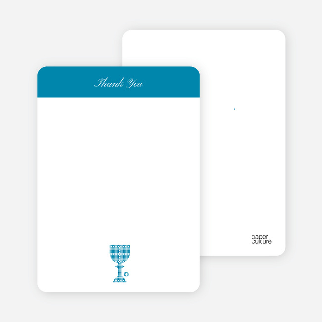 Note Cards: ‘First Sacrament – Chalice’ cards. - Royal Blue
