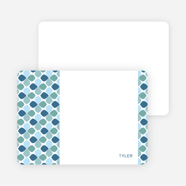 Personal Stationery for Moroccan Stained Glass Invitation - Turquoise