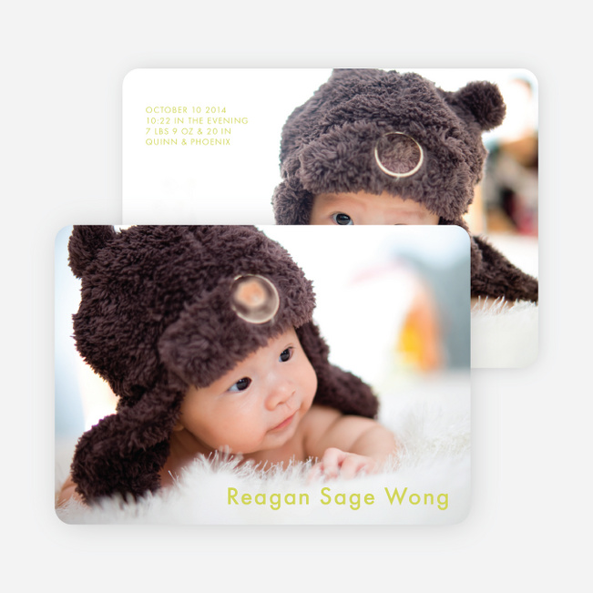 Colorful Union Modern Birth Announcements - Pesto Perfecto