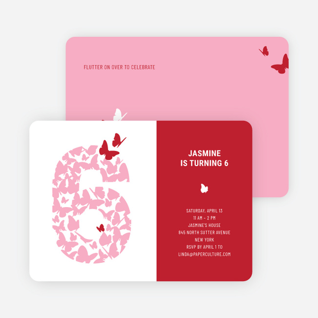Butterfly Birthday - Cherry Red