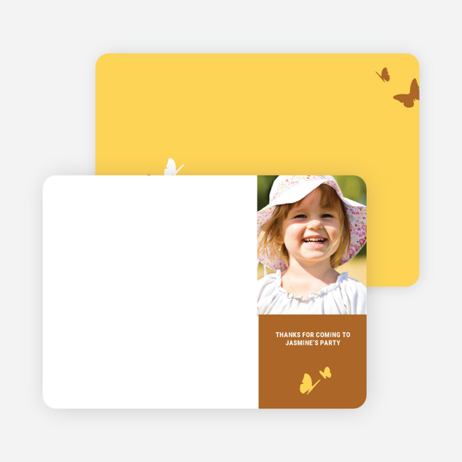 Flying Butterfly Modern Birthday Invitation - Rust