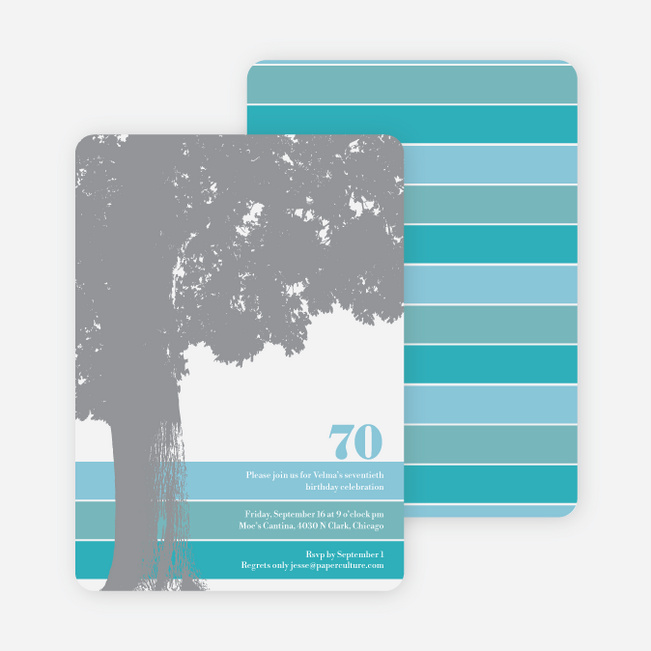 Loving Trees and Nature Birthday Party Invitations - Blue
