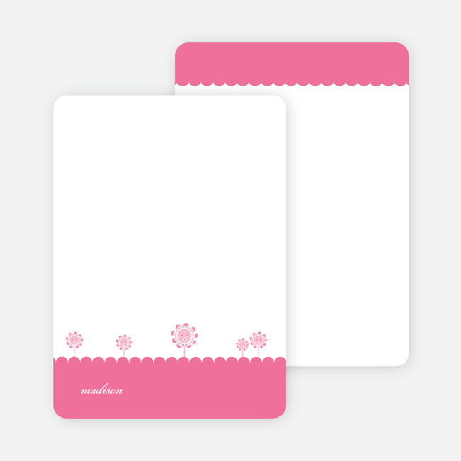 Notecards for the ‘Spring Flowers’ cards. - Cotton Candy Pink