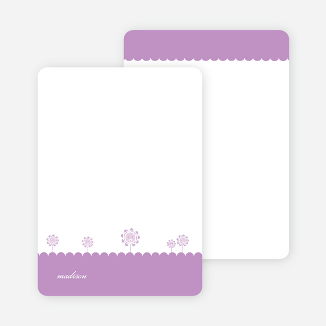 Notecards for the ‘Spring Flowers’ cards. - Lavender