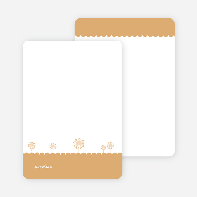 Notecards for the ‘Spring Flowers’ cards. - Tan