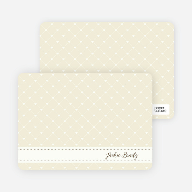 Quilted Love Birth Announcements - Wheat