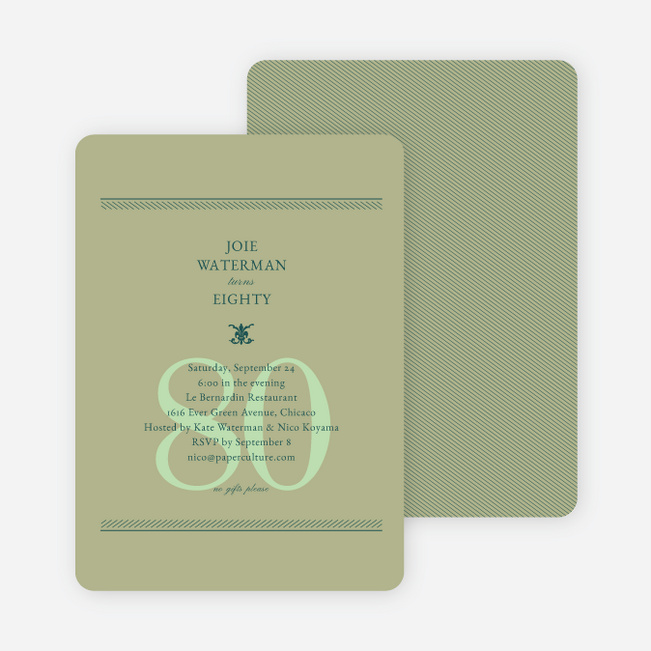 Classic Birthday Invitations - Artichoke