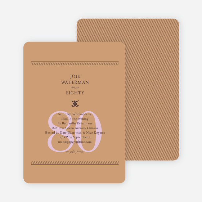 Classic Birthday Invitations - Yam