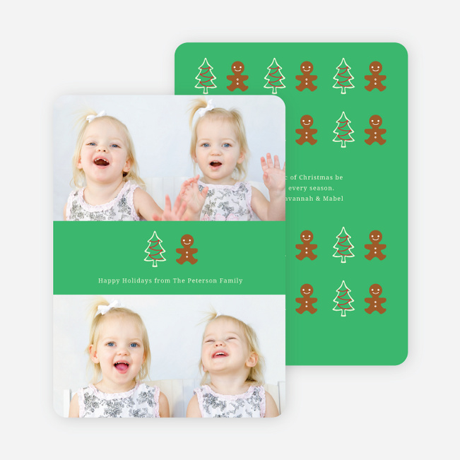 Gingerbread Man Holiday Photo Cards - Bronze