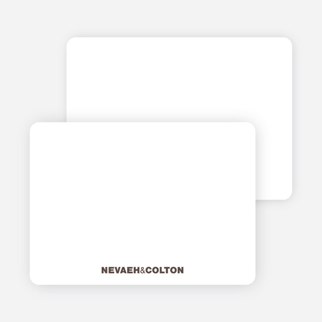 Notecards for the ‘Twin Cradle Talk’ cards. - Espresso