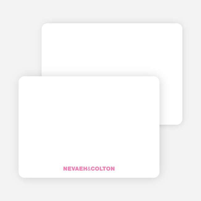 Notecards for the ‘Twin Cradle Talk’ cards. - Shocking Pink