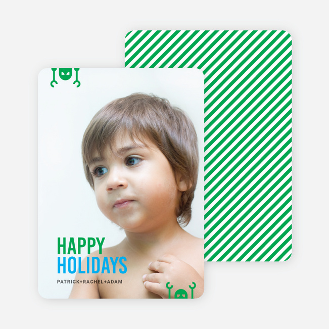 Robot Holiday Greeting Cards - Shamrock