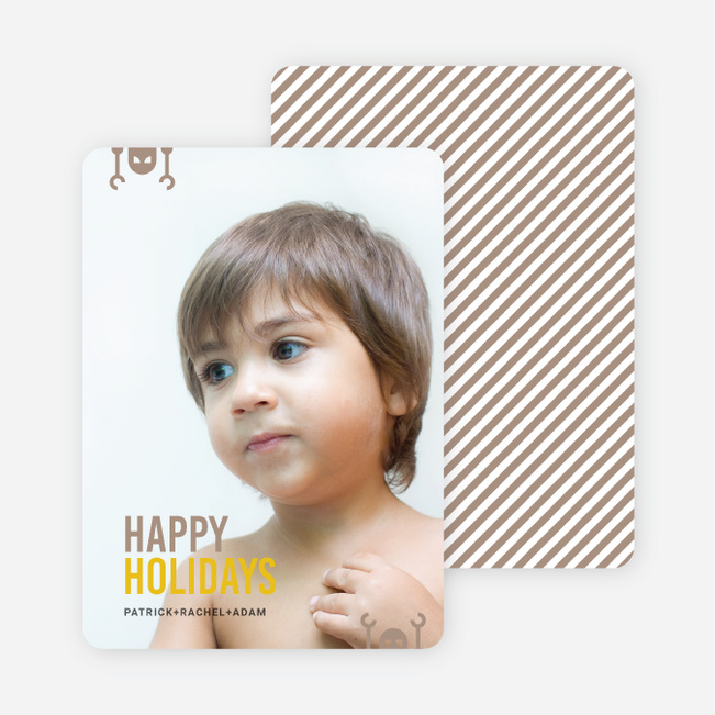 Robot Holiday Greeting Cards - Sun Yellow