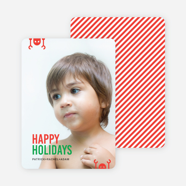 Robot Holiday Greeting Cards - Tomato Red