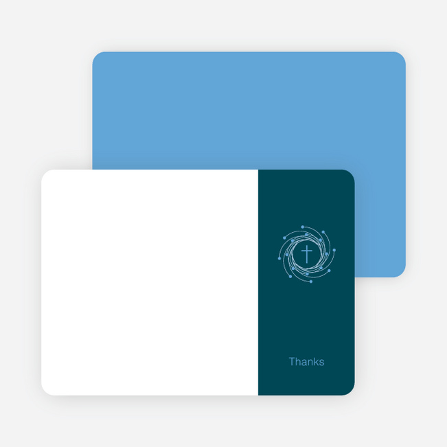 Stationery: ‘Holiday Baptism Invitation’ cards. - Baby Blue