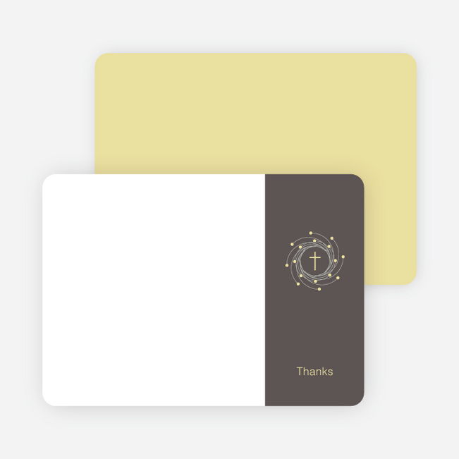 Stationery: ‘Holiday Baptism Invitation’ cards. - Light Yellow