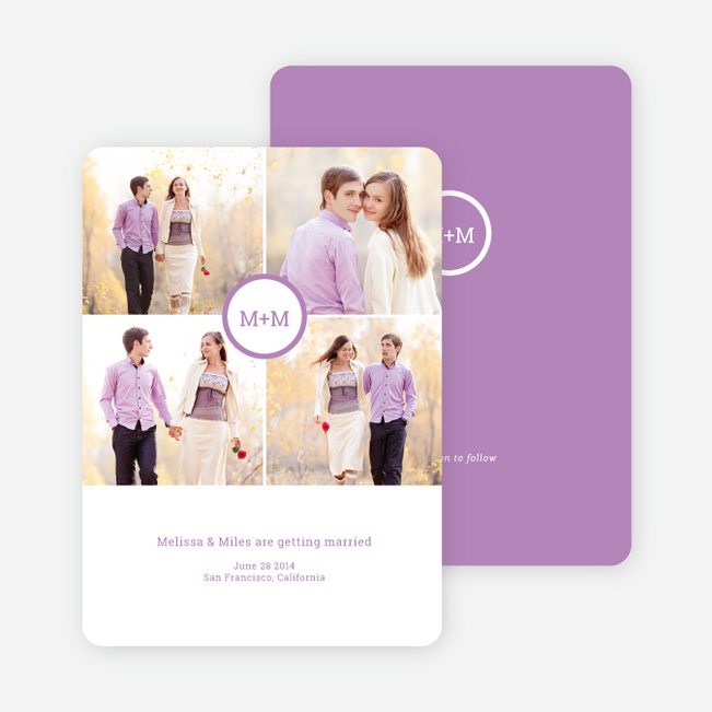 Capture the Memories Save the Date Cards - Purple