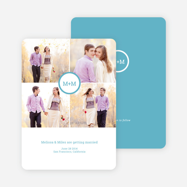 Capture the Memories Save the Date Cards - Blue