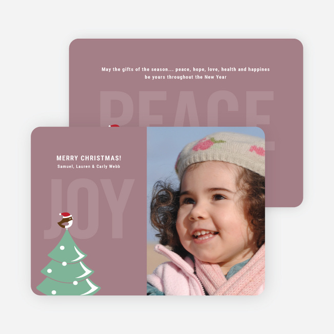 Not just For the Birds Holiday Cards - Mauve