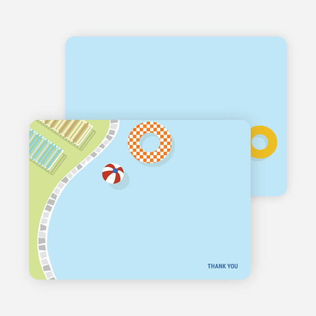 Notecards for the ‘Splish Splash Pool Party’ cards. - Baby Blue