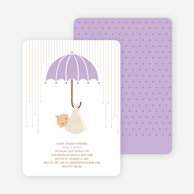 Shower Us With Your Love Baby Shower Invitations - Little Lavender