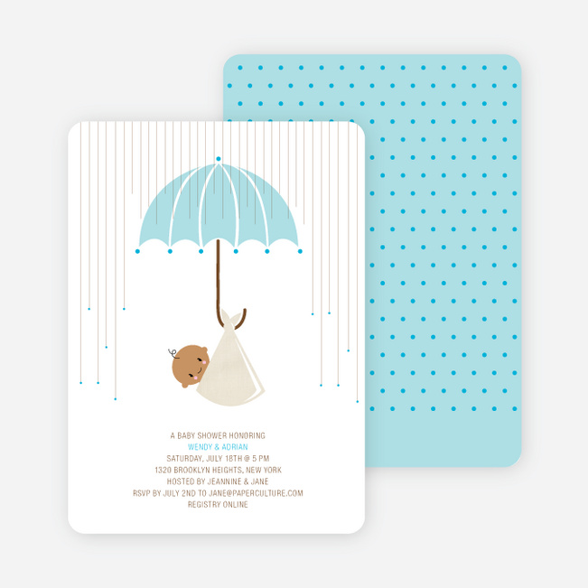 Shower Us With Your Love Baby Shower Invitations - Mistic Rain