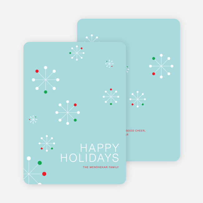 Snowflake Themed Holiday Cards - Basil