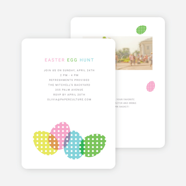 Easter Egg Hunt Party Invitations - Multi