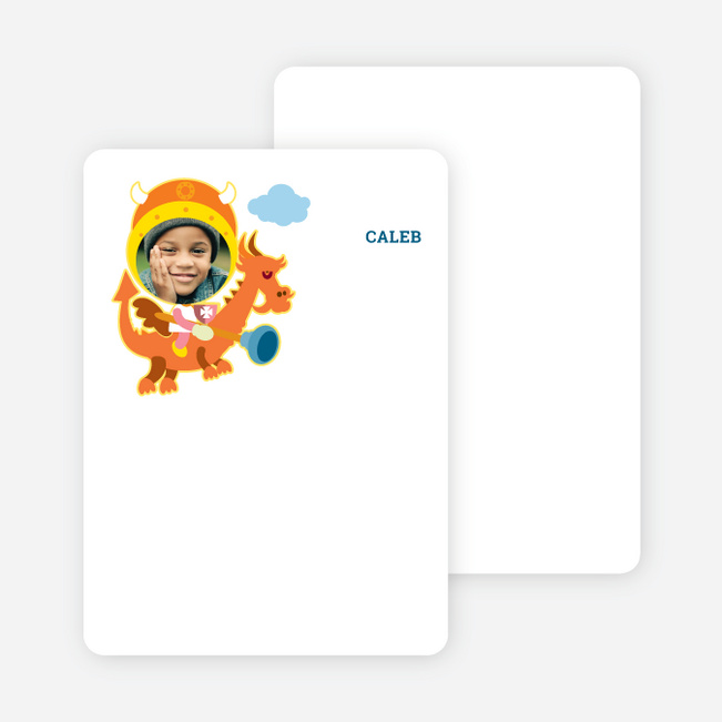 Note Cards: ‘Dragon Rider’ cards. - Baby Blue