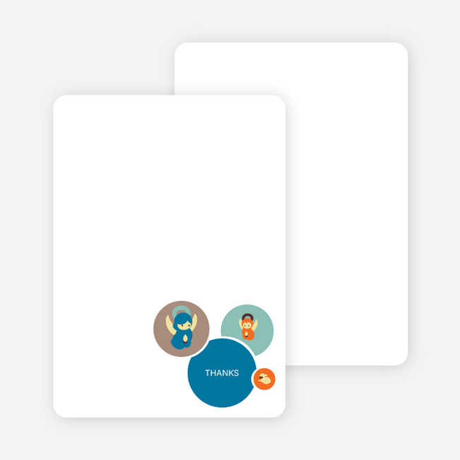 Stationery: ‘Hark, the Angels Sing’ cards. - Blue