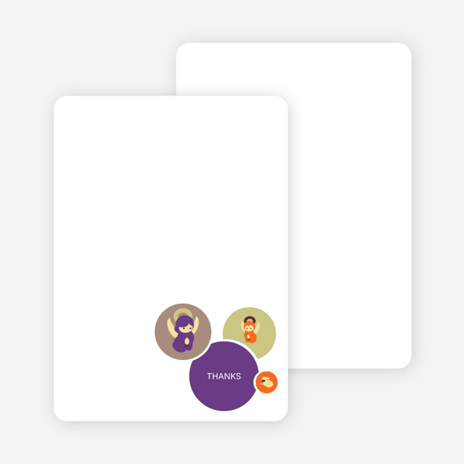 Stationery: ‘Hark, the Angels Sing’ cards. - Purple