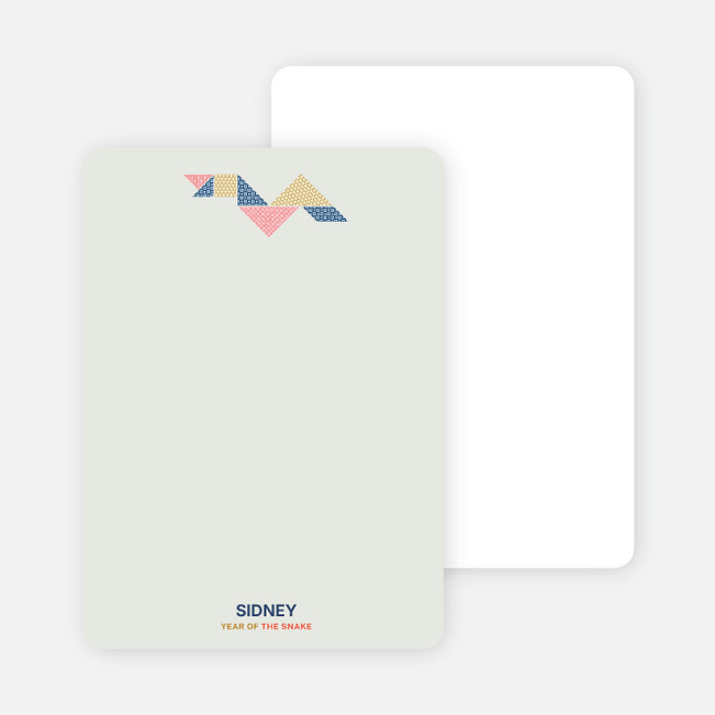 Year of the Snake Tangram Themed Stationery - Multi