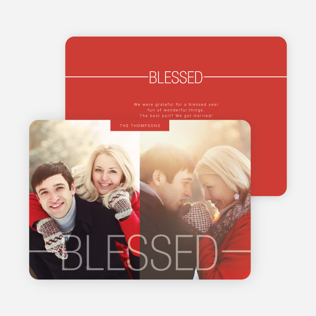 Blessed Christmas Cards - Red
