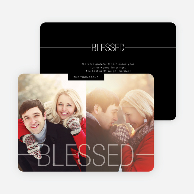 Blessed Christmas Cards - Black