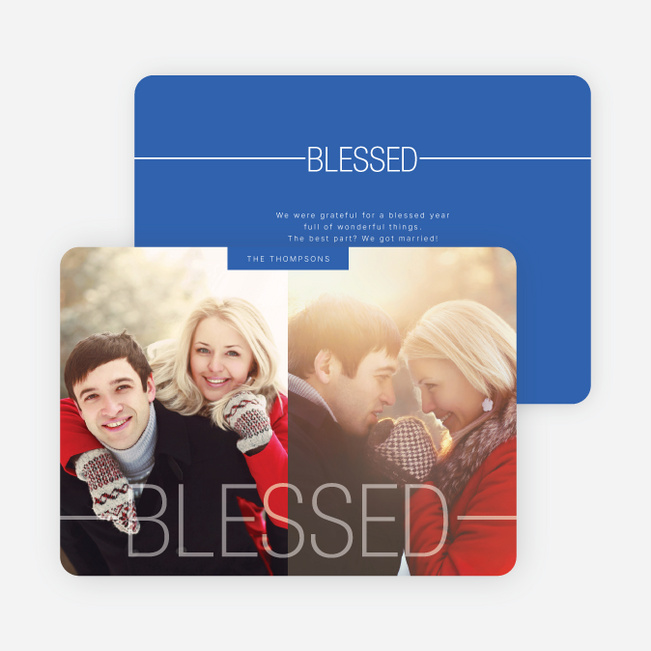 Blessed Christmas Cards - Blue