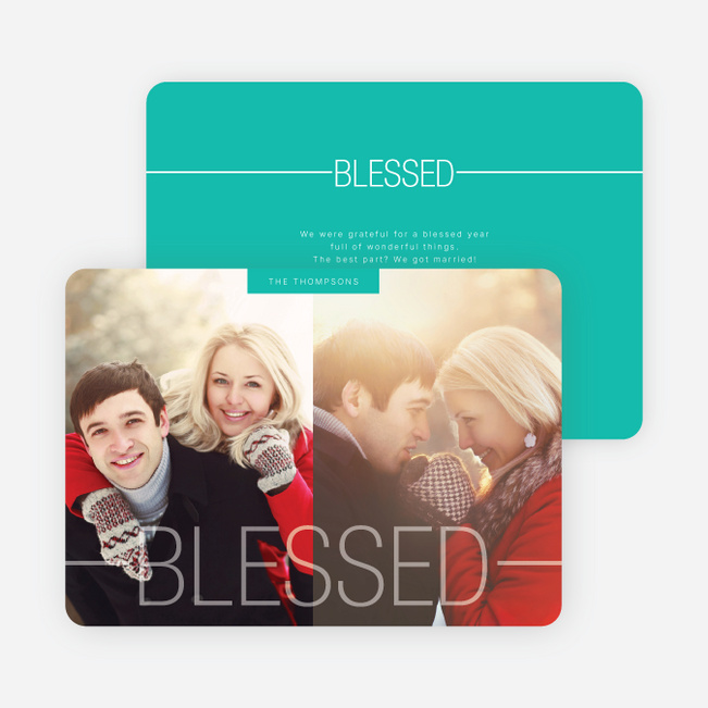 Blessed Christmas Cards - Blue