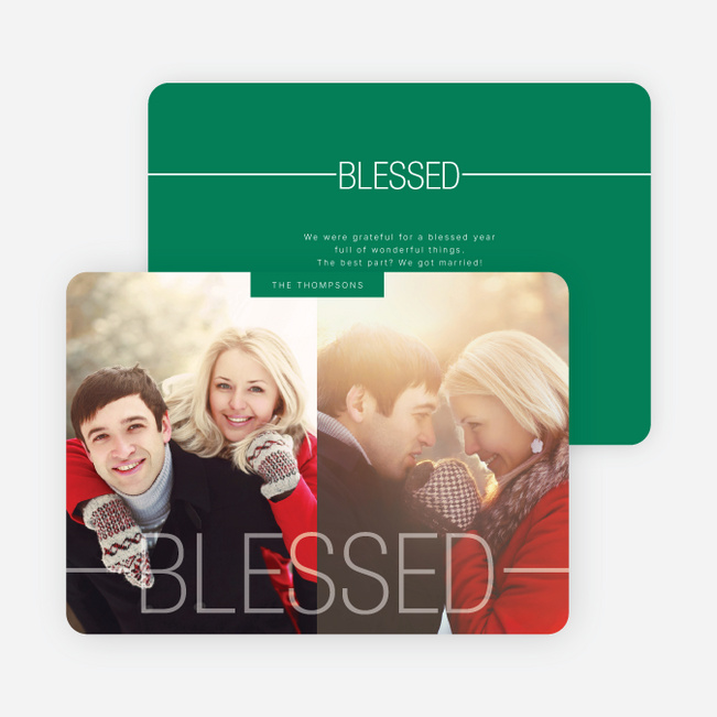 Blessed Christmas Cards - Green