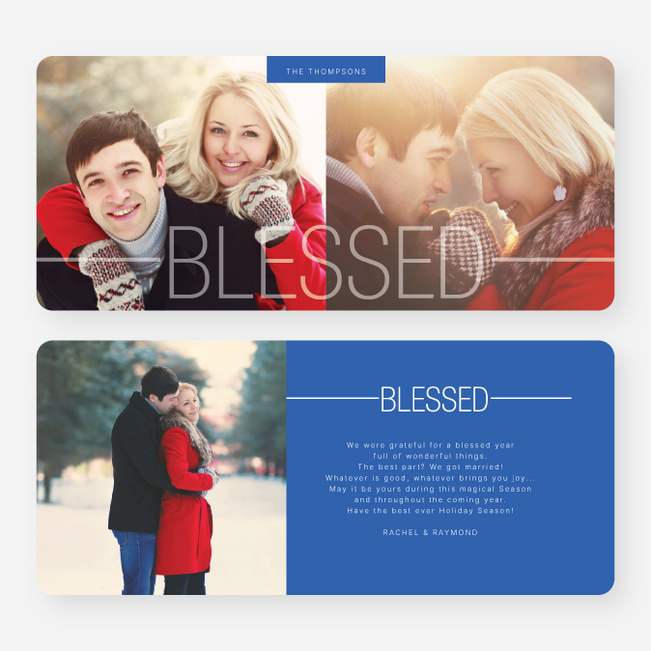 Blessed Christmas Cards - Blue