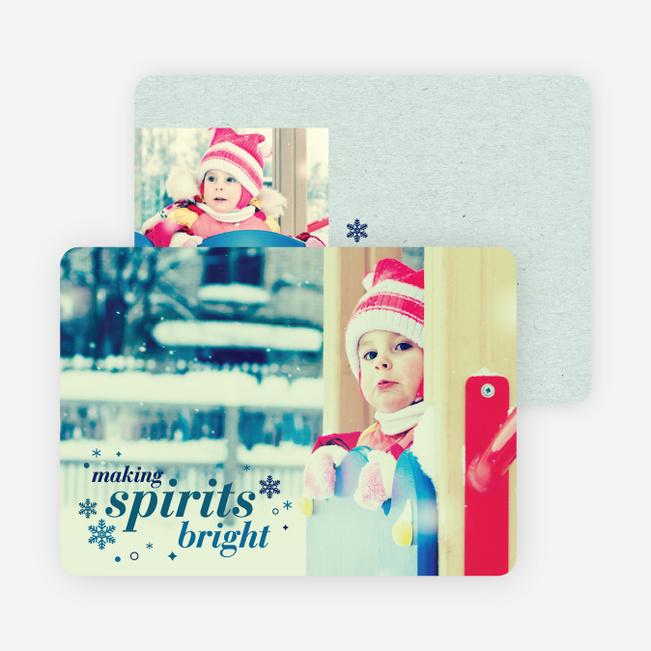 Making Spirits Bright Cards for the Holidays - Blue