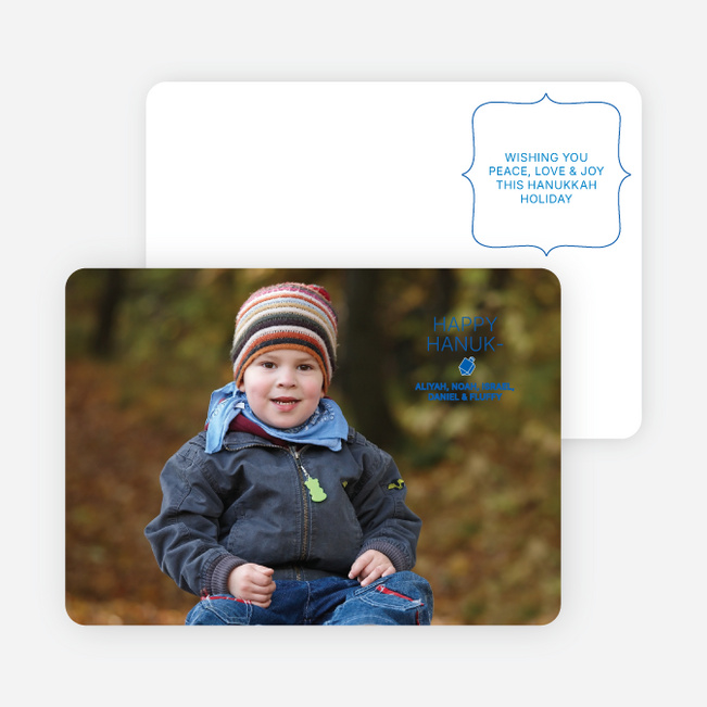 Modern Dreidel Hanukkah Cards - White