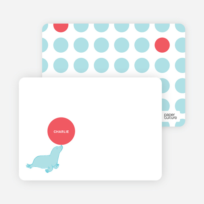 Stationery: ‘Sammie Seals’ cards. - Azure