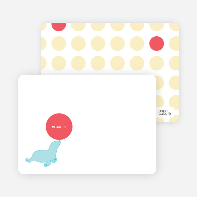 Stationery: ‘Sammie Seals’ cards. - Buttercup