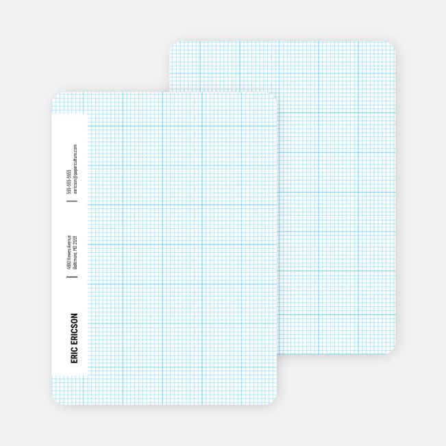 Stationery Grid Modern Note Cards - White