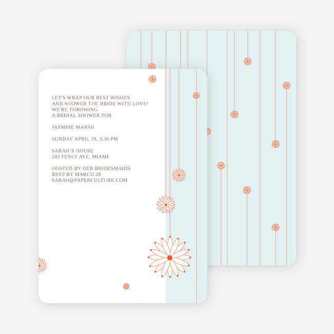 Bridal Tea Shower Invitations - Blue